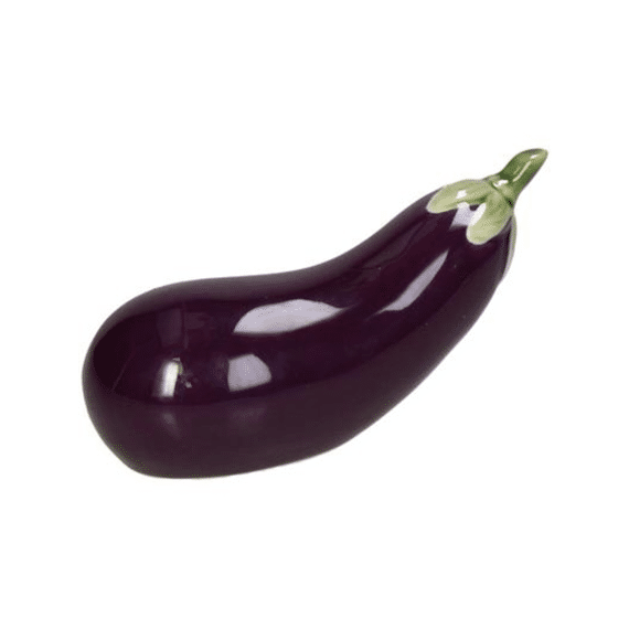 Figuur Aubergine Porselein 16x6,5x7,5cm bruin