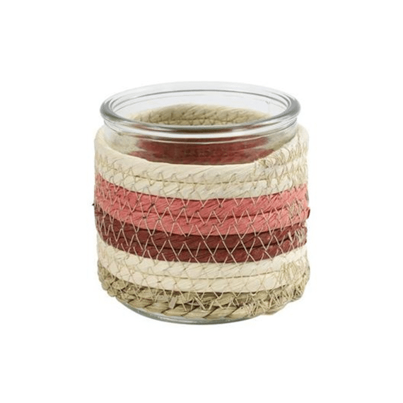 Theelichthouder Malu Naturel Roze Large 11x10cm
