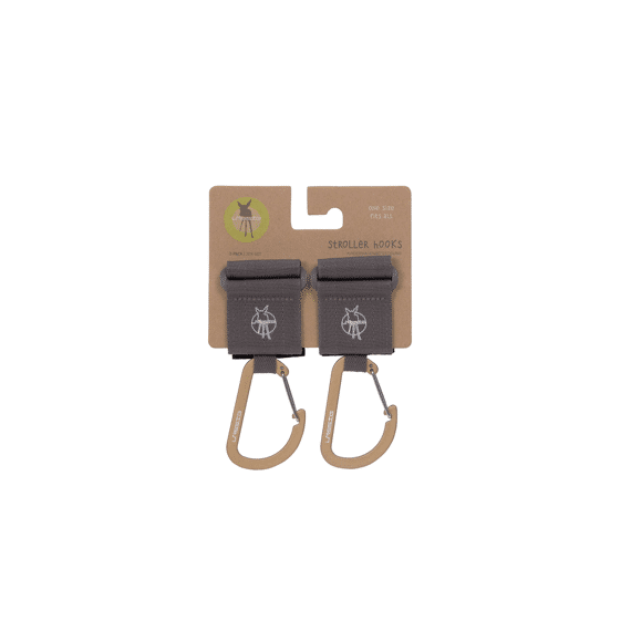 Lassig Stroller Hook Carabiner 2-pack Anthracite