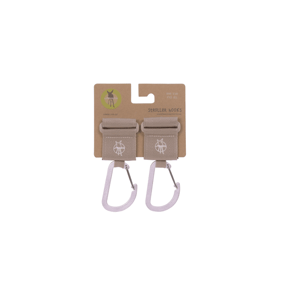 Lassig Stroller Hook Carabiner 2-pack Beige
