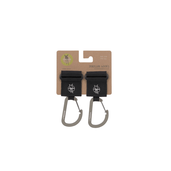 Lassig Stroller Hook Carabiner 2-pack Black