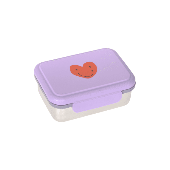 Lassig Lunchbox Stainless Steel Little Gang Heart Lilac