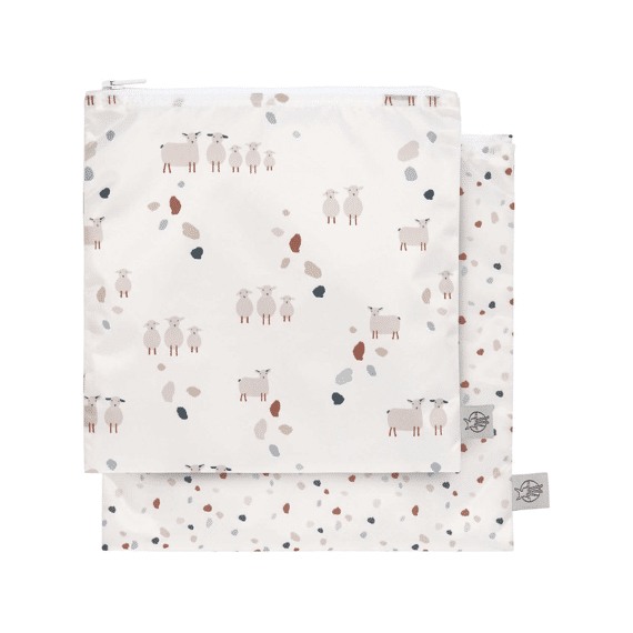 Lassig Snack Bag 2-pack Tiny Farmer Dots/Sheep