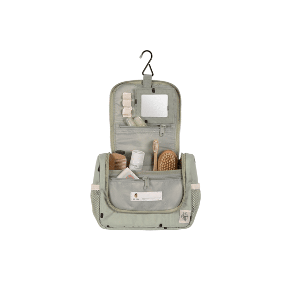 Lassig Kids Mini Washbag Toiletzak Happy Prints Light Olive