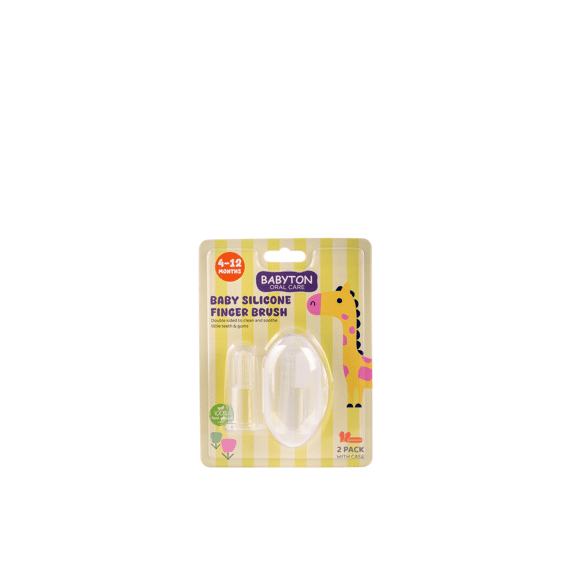 Babyton Vingertandenborstel Silicone 2 stuks