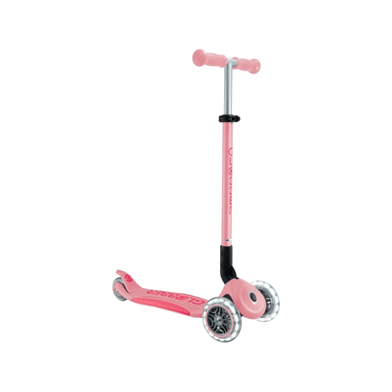Globber Step Primo Foldable Plus Lights Pastel Pink