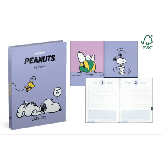 Agenda Peanuts Lila Sleepy Snoopy