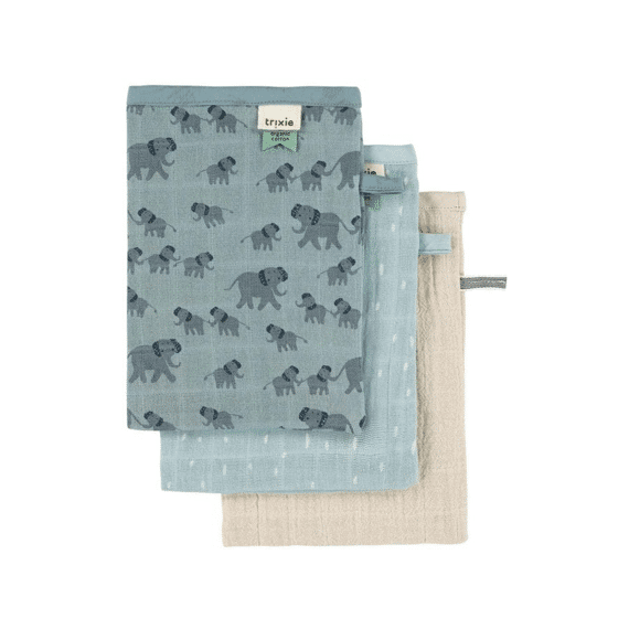 Trixie Washandjes 3-pack Mix Enchanting Elephant