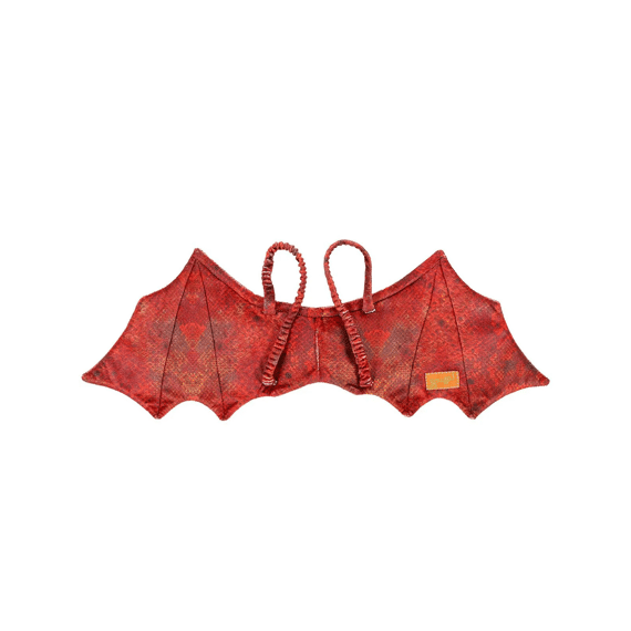 Souza Red Dragon Vleugels + Masker Rood Goud