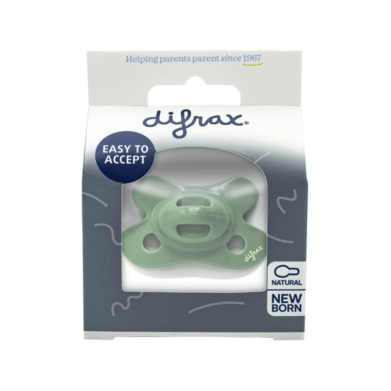 Difrax Fopspeen Natural Newborn Uni Sage