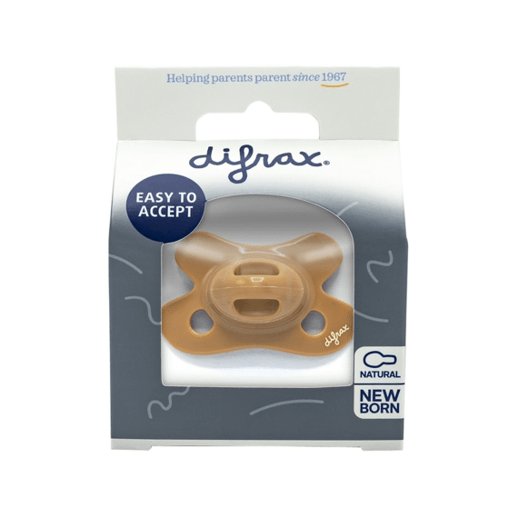 Difrax Fopspeen Natural Newborn Uni Caramel
