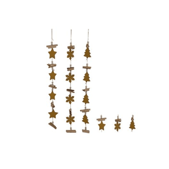 Kerst Garland Slinger Star/Tree/Snow 100cm Assortiment Prijs Per Stuk