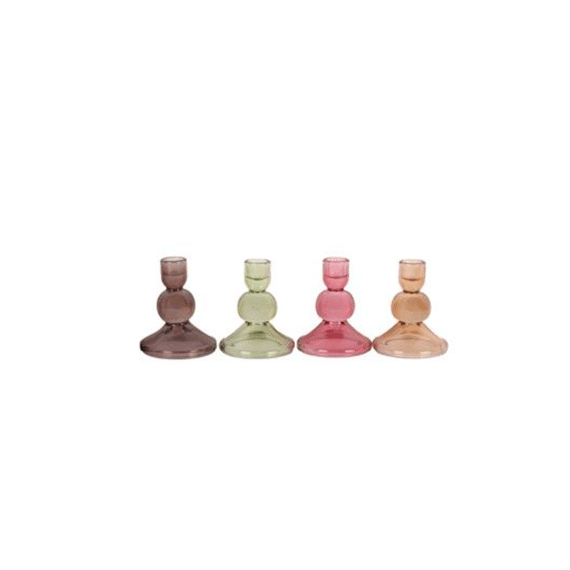 Kaarsenhouder Glas Brampton 11cm Assortiment Prijs Per Stuk