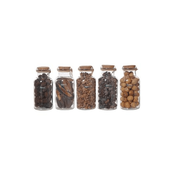 Fles Gevuld Natuurlijke Materialen 17cm Assortiment Prijs Per Stuk