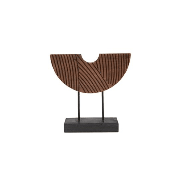 Decoratief figuur Gander Hout 32cm Roodbruin