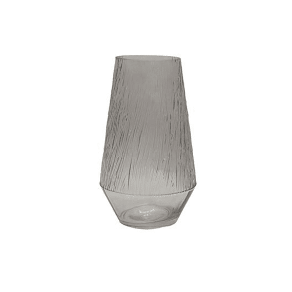 Vaas Glas 30cm Grijs