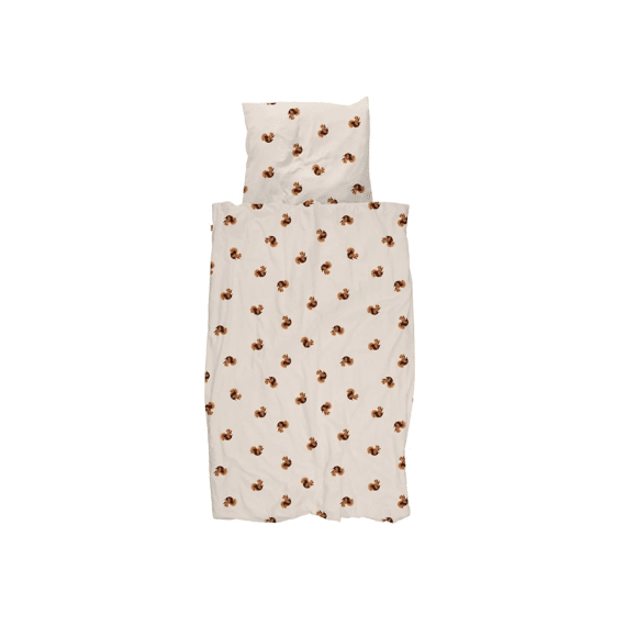 Snurk Dekbedovertrek 140x220  Squirrels Beige