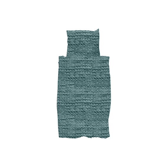 Snurk Dekbedovertrek 140x220 Flanel Twirre Mineral Blue