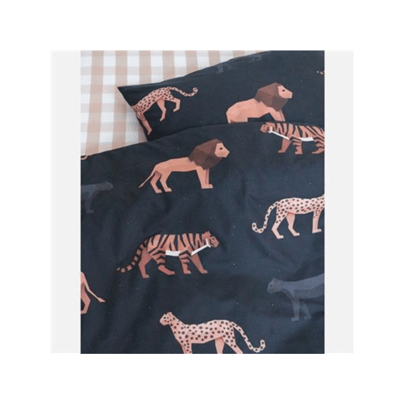 Studio Ditte Dekbedovertrek 140x200 Big Cats Donker