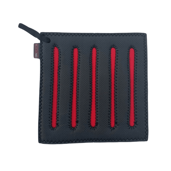 Il Cucinino Pannenonderzetter Neopreen streep Zwart/Rood