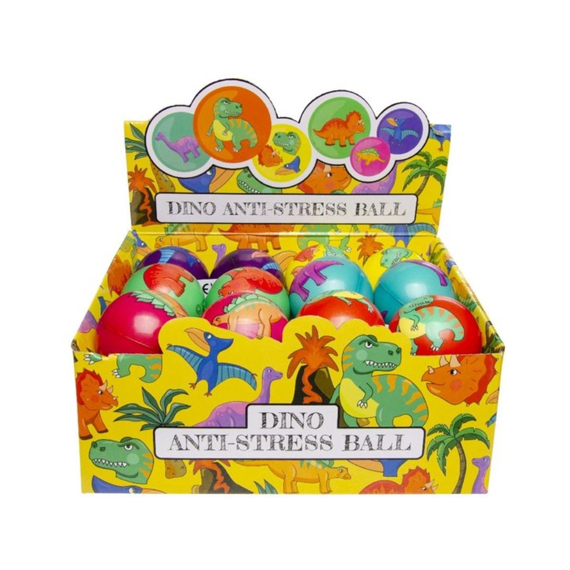 4701 Anti-Stress Bal Dino Assortiment Prijs Per Stuk