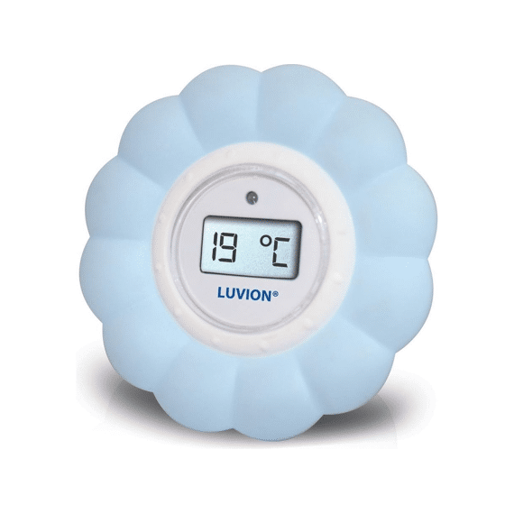 Luvion Bad en Kamerthermometer Bloem  Blauw