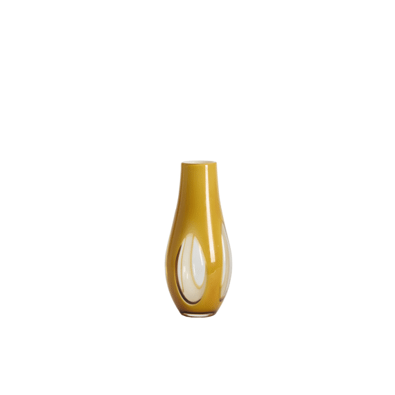 Light and Living Vaas Caseros Milky Ocher Yellow 15x34cm