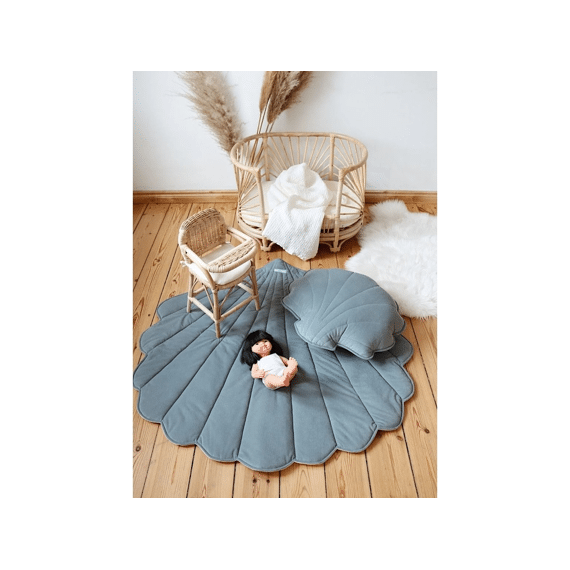 Moi Mili Tapijt Shell Velvet Grey Mint