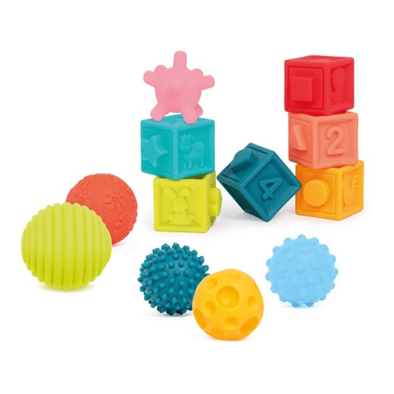 Ludi Stimuleerset met 6 Ballen en 6 Kubussen
