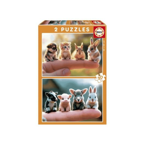 Educa Puzzel 2x20st Babydieren