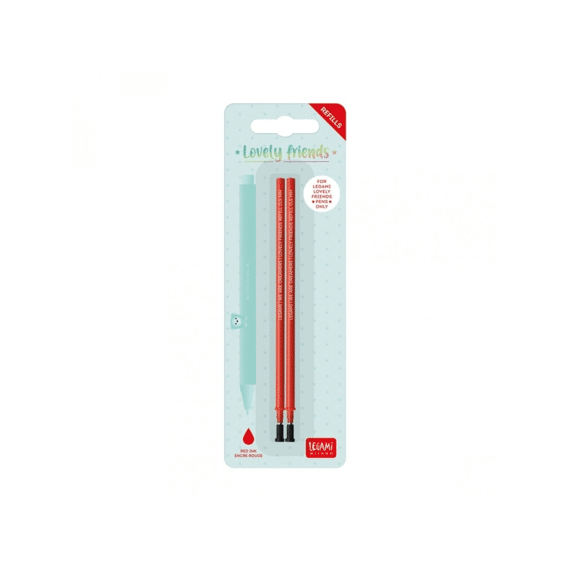 Legami Gelpen Lovely Friends Refill Set 2 Rood
