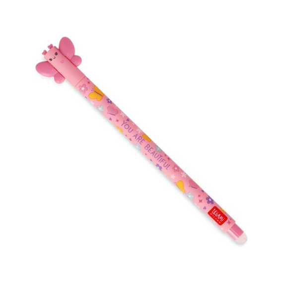 Legami Uitwisbare Gelpen Pink Butterfly