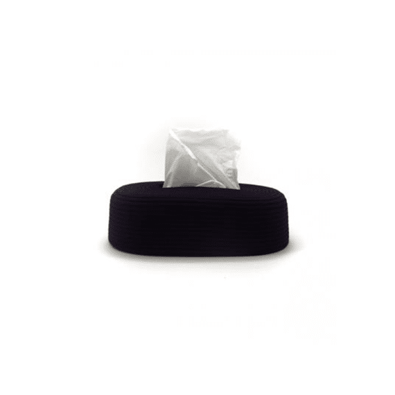 Koba Tissue Box 27x17x7cm Black Rope