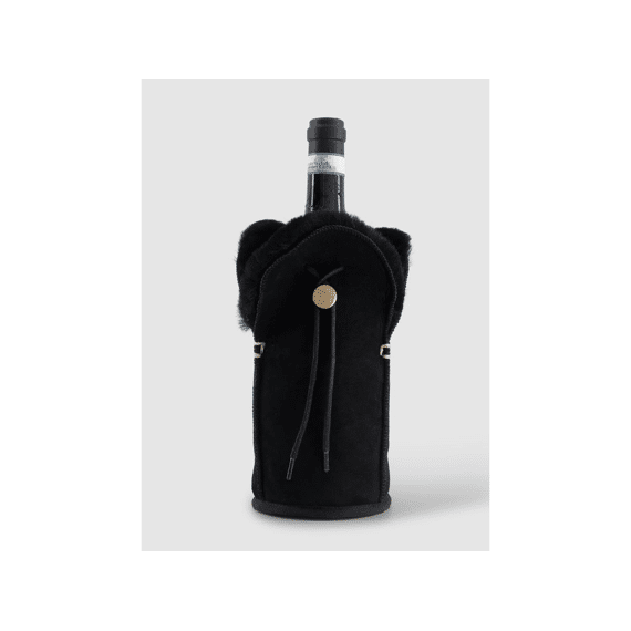 Kywie Champagne Champagne/Wijnkoeler met Schapenwo Black Suede