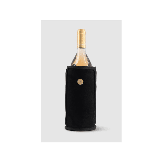 Kywie Wine Wijnkoeler met Schapenwol Black Suede