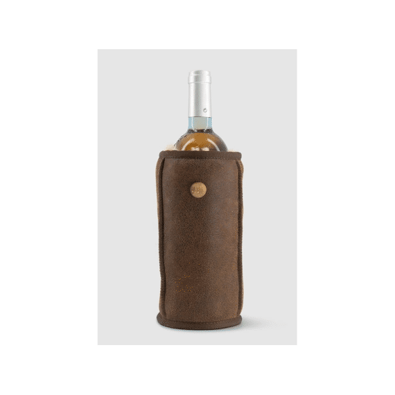 Kywie Wine Wijnkoeler met Schapenwol Brown Leather