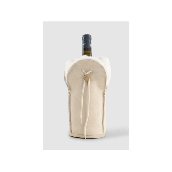 Kywie Champagne Champagne/Wijnkoeler met Schapenwol Beige Suede