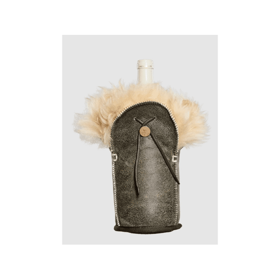 Kywie Champagne Champagne/Wijnkoeler met Schapenwol Vintage Brown