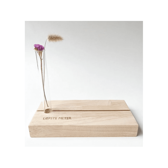 Minimou Fotoplankje met bloemenbuisje Voor mijn liefste meter