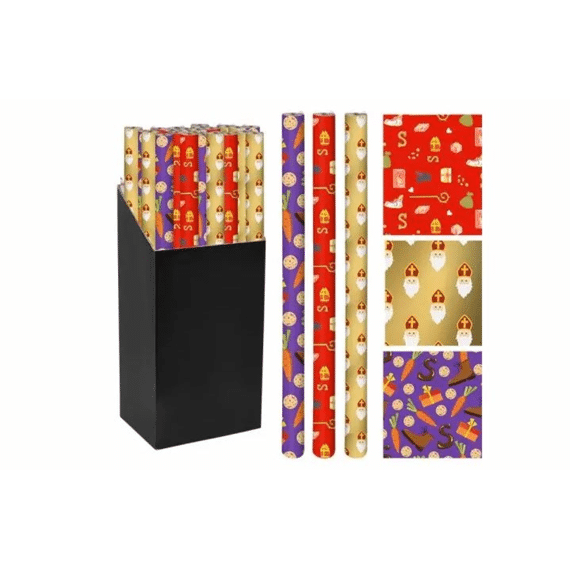 Inpakpapier Sintpapier Mix 3mx100cm Assortiment Prijs Per Stuk