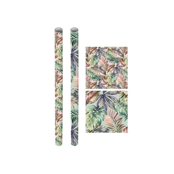 Kado/Kaftpapier 2mx70cm Tropic Assortiment Prijs Per Stuk
