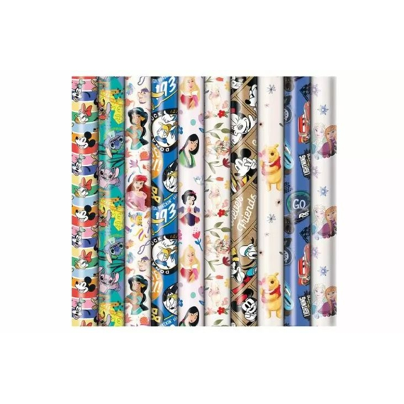 Rol kadopapier Mickey 2mx70cm Assortiment Prijs Per Stuk