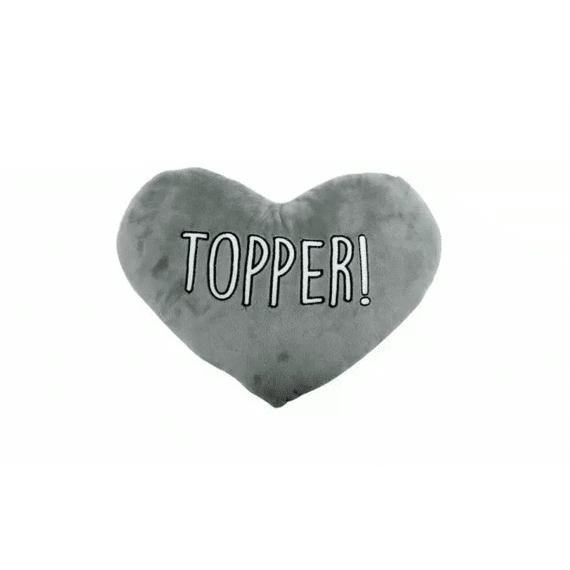Kussen Hartje Topper! Grijs