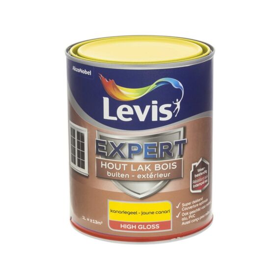 Levis Expert Houtlak Buiten High Gloss 1L Kanariegeel