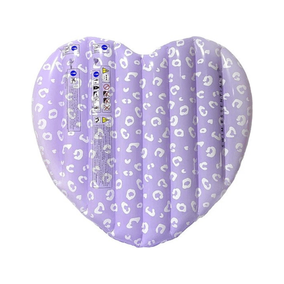 Swim Essentials Luchtmatras Hartje 150x120cm Leopard Lila