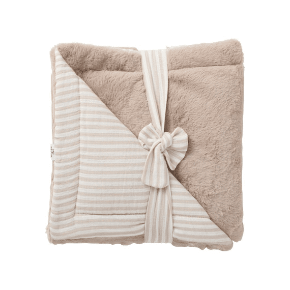 BB & Co Deken Wieg Luxe 70x100cm Rayé Galet