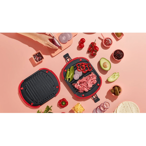 Lekué Magnetron Grill XL Rood