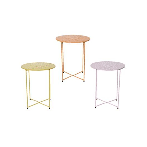 Bijzettafeltje In Ijzer 40x48cm Assortiment Prijs Per Stuk