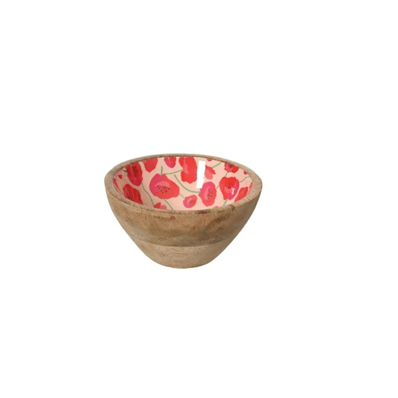 Decokommetje Mangohout Klaprozen 12,5cm