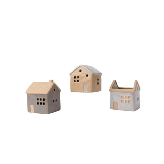 Decoratie Figuur Huisje 8,3x8,8x10,6cm Assortiment Prijs Per Stuk